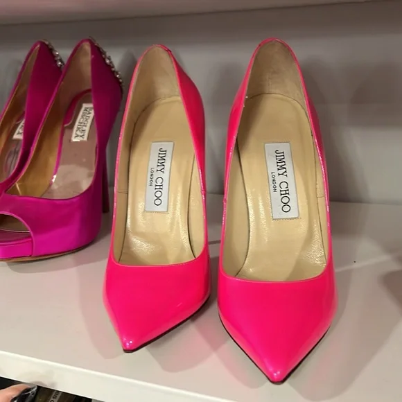 Neon pink Jimmy Choo heels 🩷 - Picture 4 of 4